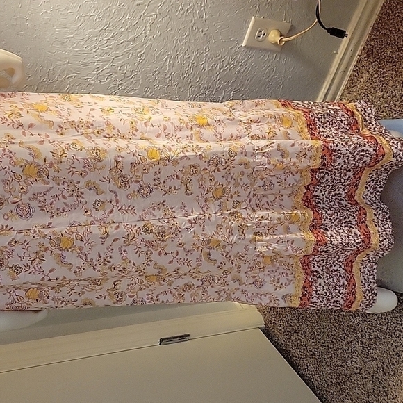 BEBOP 1990s Floral Faux Wrap Surplice Festival Maxi Dress Medium - Picture 9 of 13